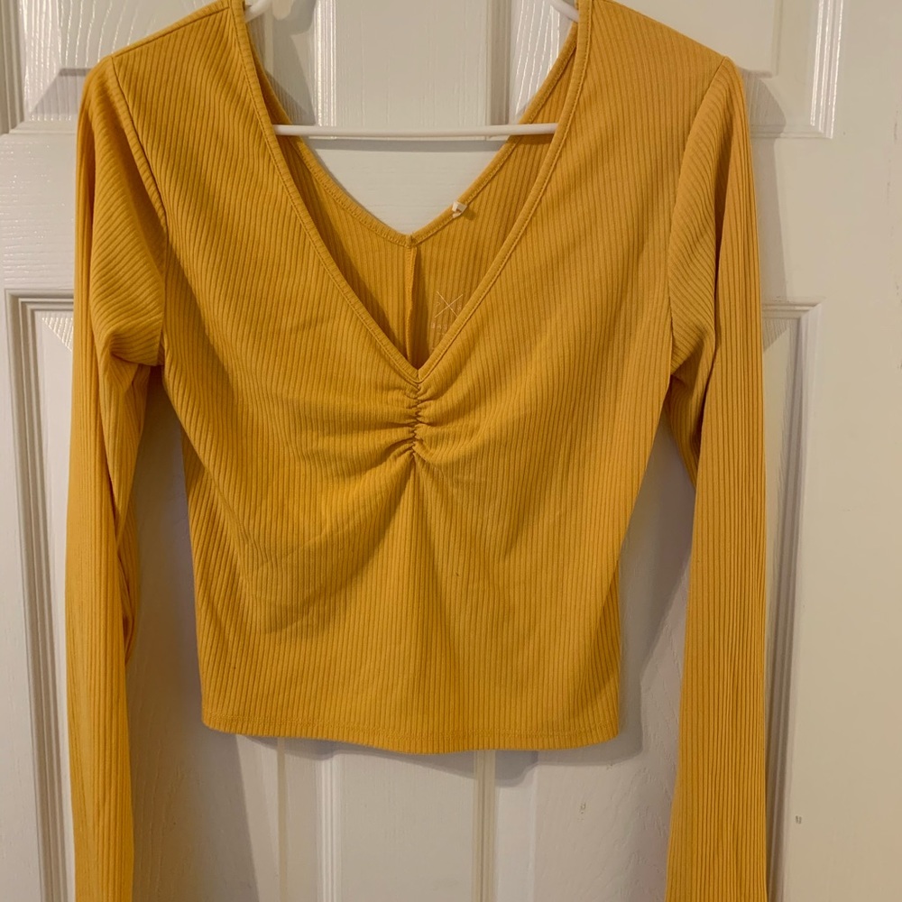 Yellow long sleeve top